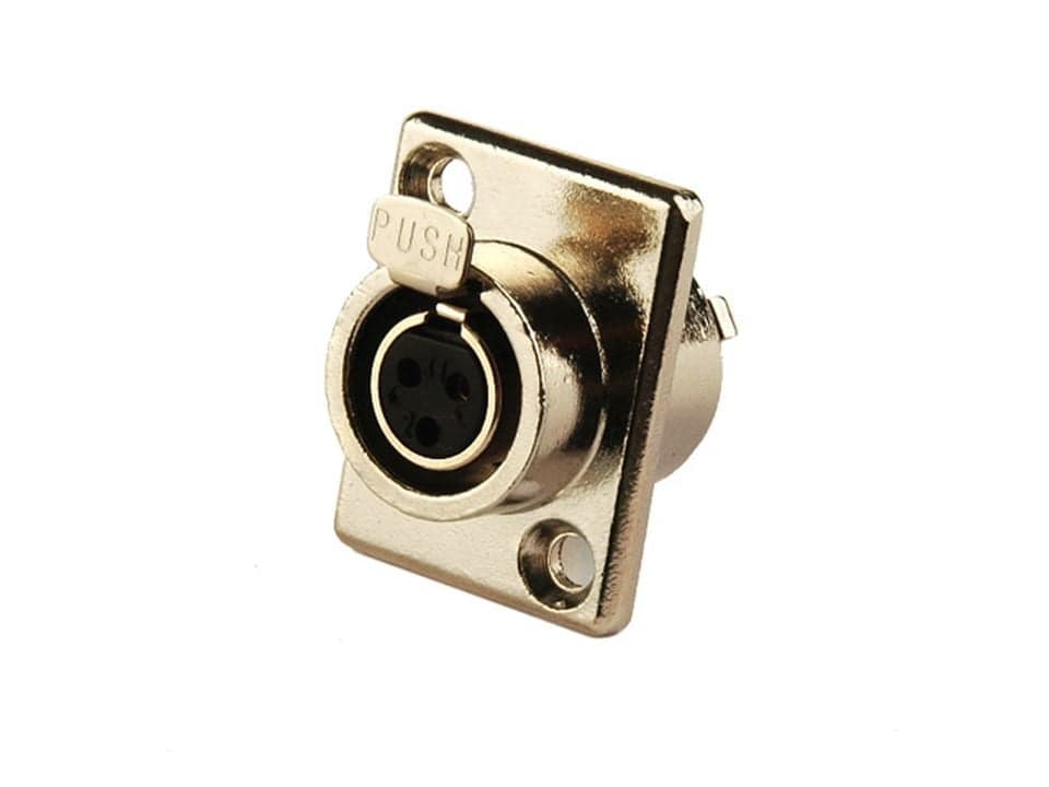 KáCsa MC-956 – mini XLR gniazdo żeńskie panelowe
