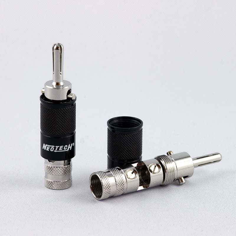 Neotech NC-01675R – wtyk bananowy rodowany (zestaw 4 szt.)